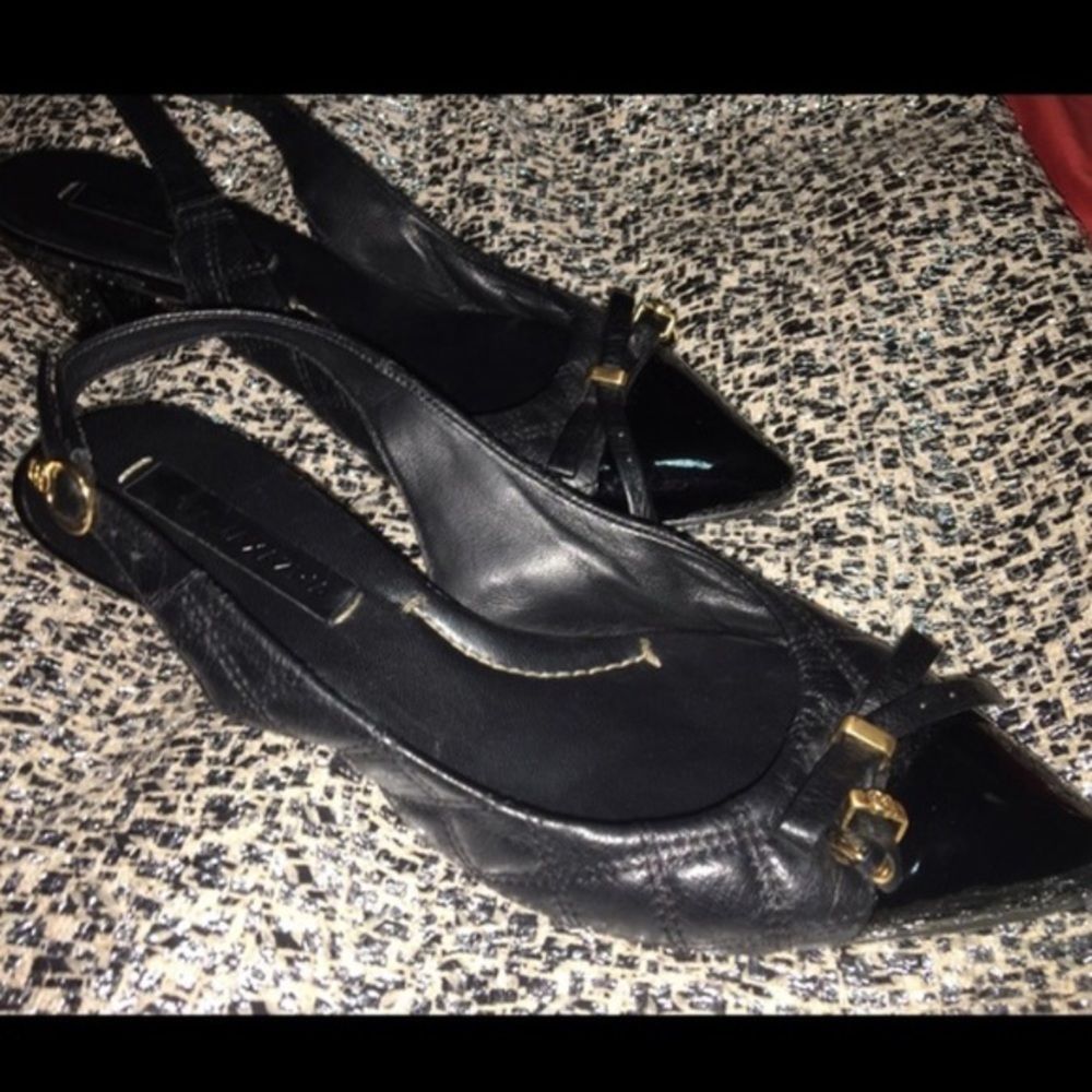 BCBG MaxAzria Quilted Leather Heel Sz7.5